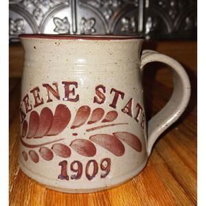 VTG Westerwald Pottery Salt Glazed Stoneware Mug Keene State Artist Signed '98